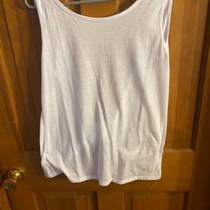 Solid white tank top